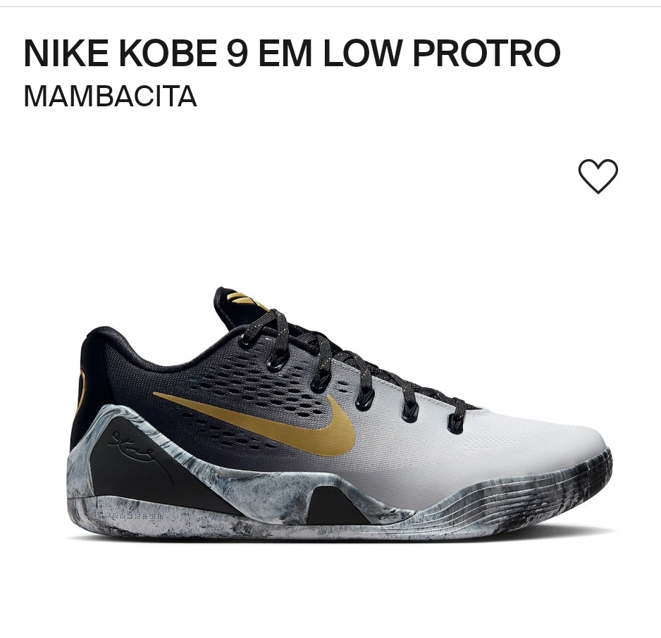 Nike Kobe 9 EM Low Protro Mambacita